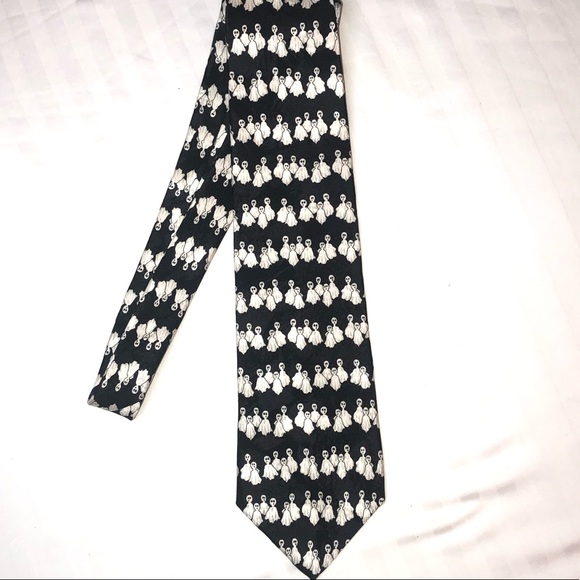 Vintage Museum Artifacts Ghost Halloween Tie - Picture 2 of 5